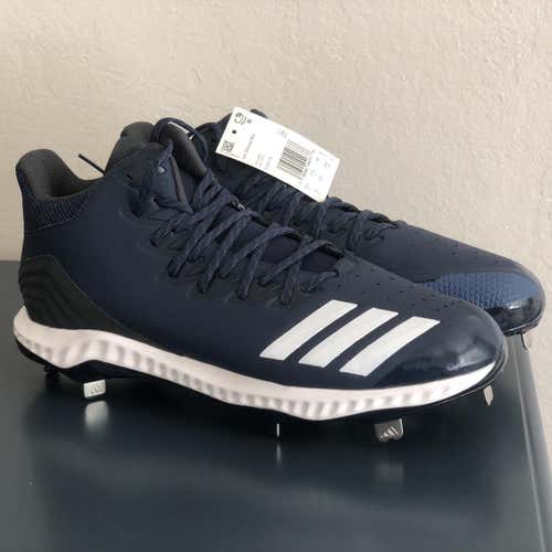 Adidas Icon Bounce Mid (Sz 13) NEW Navy Metal Cleats