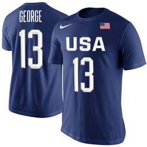 new Paul George #13 Team USA/Clippers Basketball Olympics Shirsey Size XXL