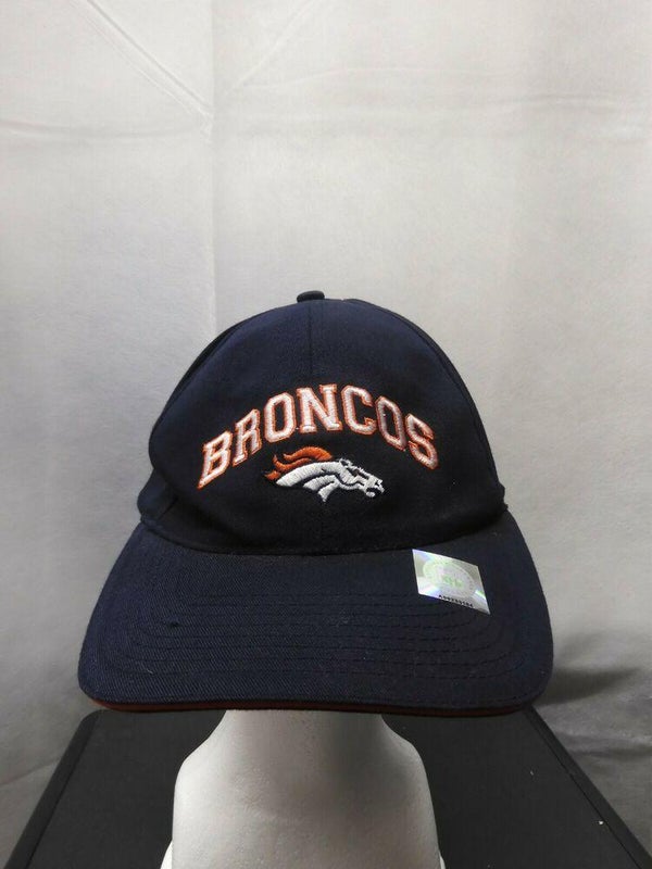 Vintage NFL (Pro Elite) - Denver Broncos Embroidered Leather Strapback Hat 1990's OSFA