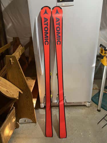 Used Unisex 2018 Racing Atomic Redster FIS SL Skis Max Din 12