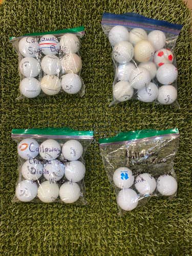 White Used Callaway Balls