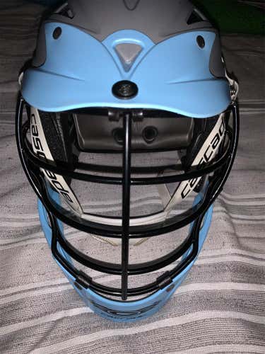 Matte Grey And Blue Custom Adult Cascade CPX-R Helmet