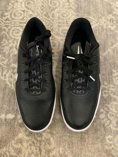 Nike React Vapor 2 Mens Golf Shoe Size 10.5 Black-Metallic White BV1135 001 NEW