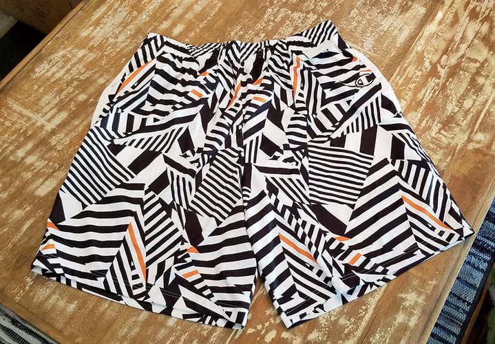 CHAMPION  - - X- Large - Custom Sublimated Short - Shattered - Black/Orange/White