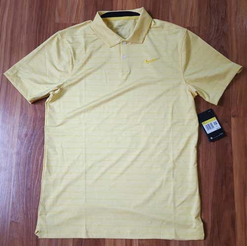 Yellow New Adult Men's Small Nike Dri Fit Golf Shirt