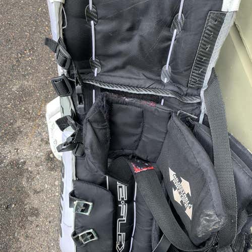 White Senior 32" Bauer RX8  Goalie Leg Pads