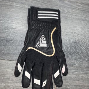 Black & White Used Large Adidas Batting Gloves