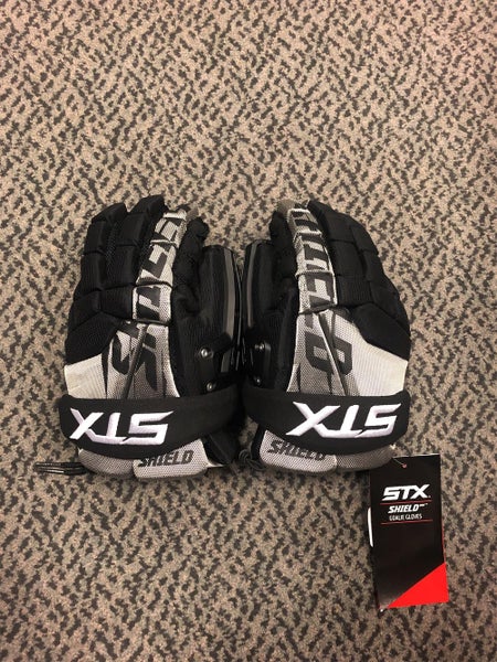 Black New STX Shield 300 Medium Goalie Gloves