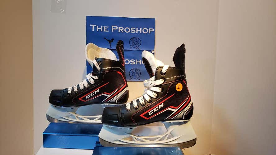 Used Junior CCM JetSpeed FT340 Hockey Skates Size 1