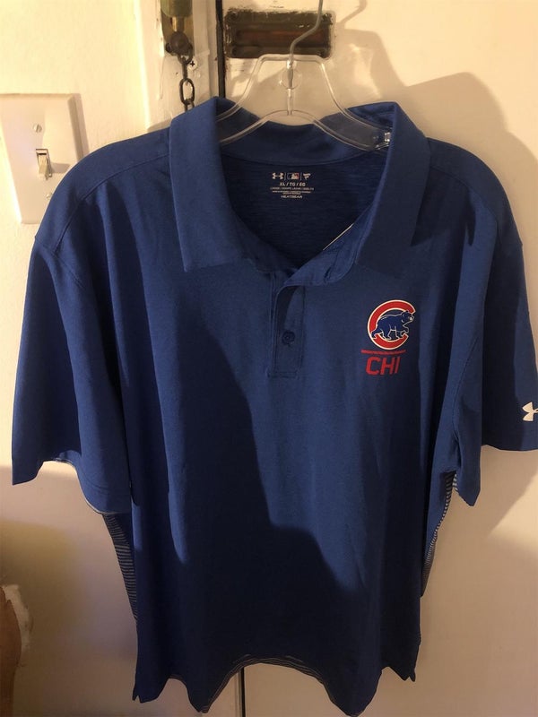  Chicago Cubs Polo - MLB Antigua Mens Exceed Polo Dark