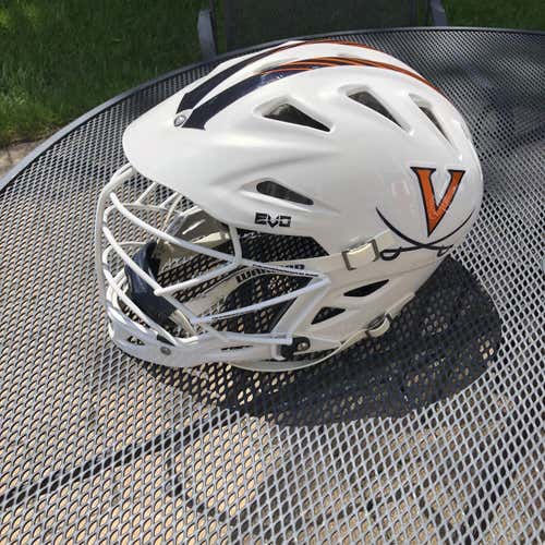 White Adult Player's Warrior Evo Helmet SZ: L/XL