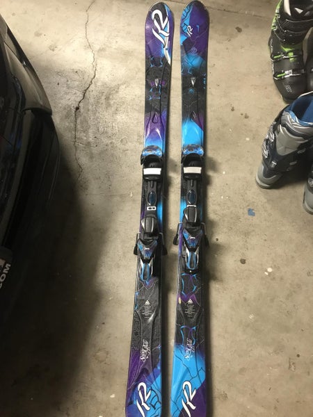 Used Women's 2013 K2 All Mountain Skis With Bindings Max Din 11
