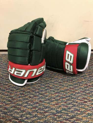 Green Senior Bauer 4 Roll Pro Team 14" Pro Stock Gloves