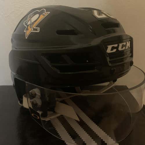 Game-Worn 2019 Playoffs Marcus Pettersson #28 CCM Resistance Helmet