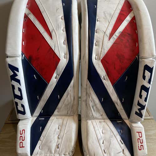 Blue Junior 28" CCM Premier P2.5 Goalie Leg Pads