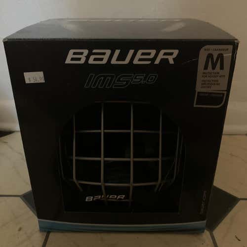 NEW Bauer IMS 5.0 Helmet w/ Profile I Cage COMBO in Black, Medium