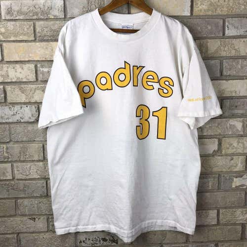 SAN DIEGO PADRES Hall of Fame 2001 DAVE WINFIELD T-SHIRT Baseball Sz Men XL VTG