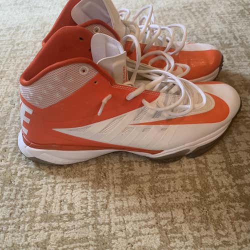 UVA Lacrosse Team Issued Orange Men's Size 10 (Women's 11) Nike Vapor Pro Turf Shoes