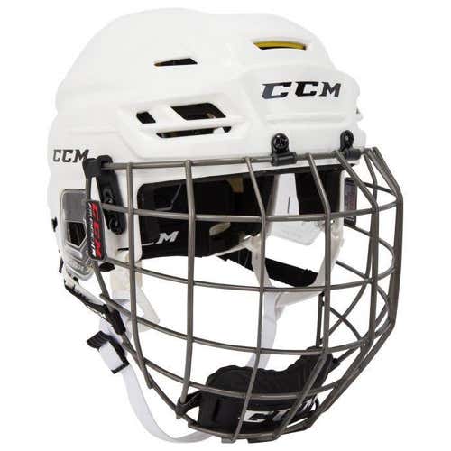 New CCM Tacks 310 Small White Helmet Combo