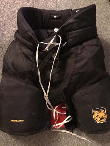 Black Senior Medium Bauer Pro Stock Hockey Pants