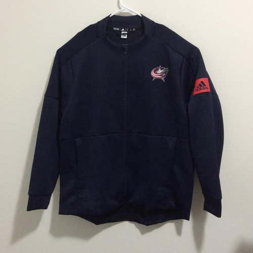 Men's Columbus Blue Bomber Jacket Adidas Navy Game Mode Full-Zip Jacket 2XL