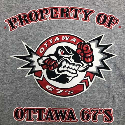 Ottawa 67's Tshirt Gray New Adult Men's Large
