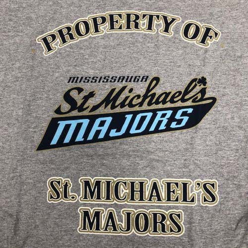 Mississauga St Michaels Majors Tshirt Gray New Adult Men's Large