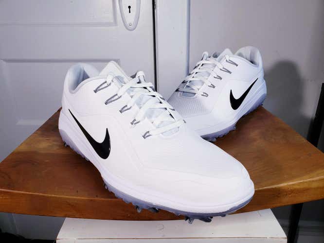 Nike React Vapor 2 Golf Cleats Shoes Men's 12 US BV1135-106 White Black Sample