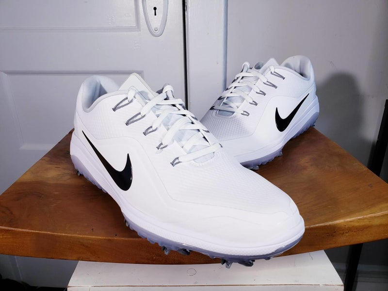 Nike React Vapor 2 Golf Cleats Shoes Men's 12 US BV1135-106 White Black Sample