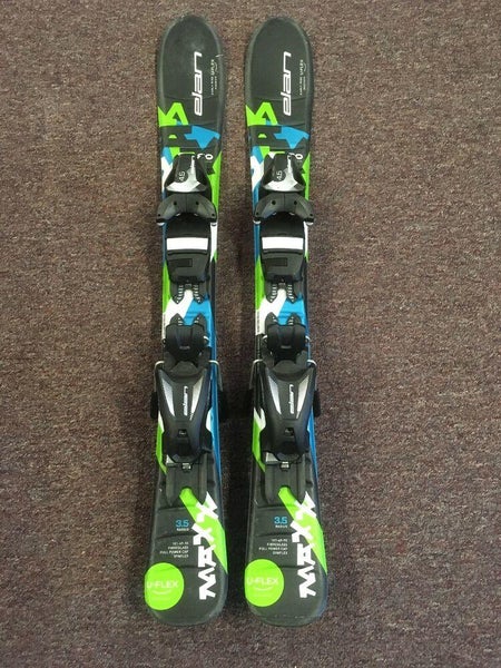 80 Cm Elan U-Flex Maxx Boys & Girls Skis w/ Elan 4.5 EL JR Bindings