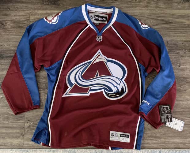 New Colorado Avalanche Adult XL Reebok Jersey - Blank