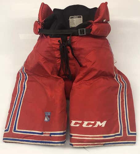 CCM HP45 Custom Pro Stock Hockey Pants Large New York Rangers NHL Used (13) (6403)