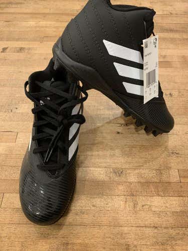 **NEW** adidas Freak Mid MD (BB7692) Football Cleat - Boy's Size 4 - Black