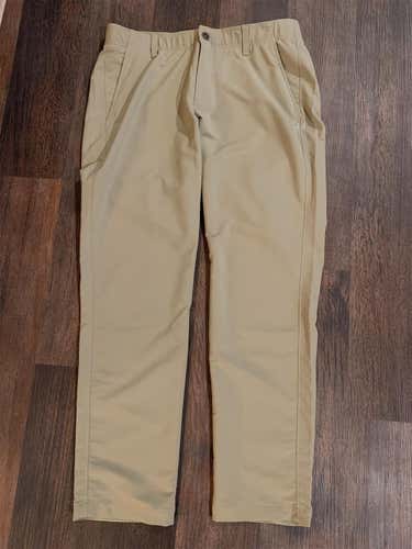36/30  Khaki Under Armour Performance Pants