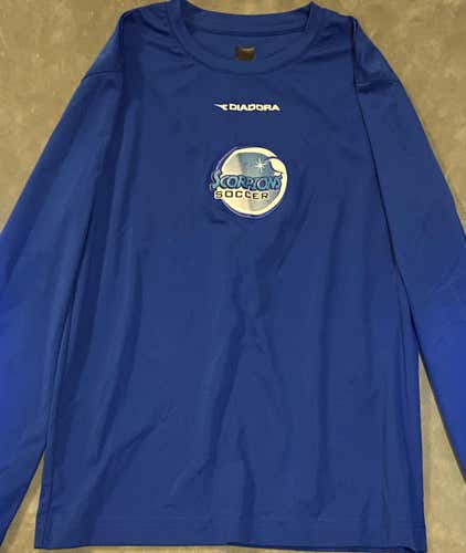 Soccer Goalie Diadora Jersey No.1 - Scorpions Blue - Used Youth Large