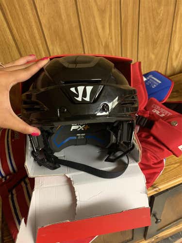 Black New Large Warrior Covert PX+ Helmet