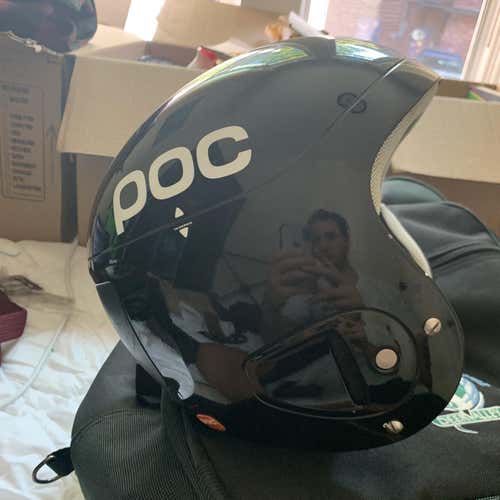 Black Unisex Large POC Skull Comp 2.0 Helmet FIS Legal