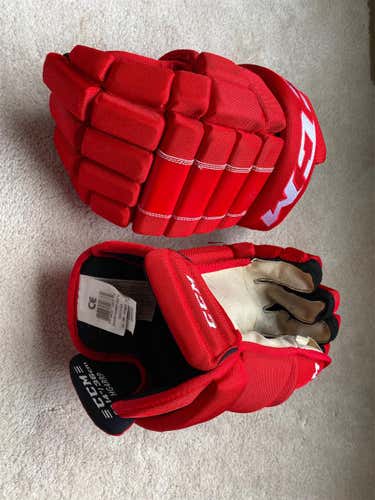 Red Senior CCM HG4RPP 14" Pro Stock Gloves