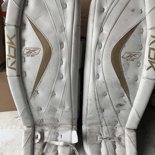 White Senior 35" Reebok Reebok 8K Goalie Leg Pads