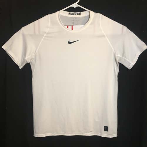 Nike Pro Men's XL DRI-FIT White Lightweight Breathable T-Shirt