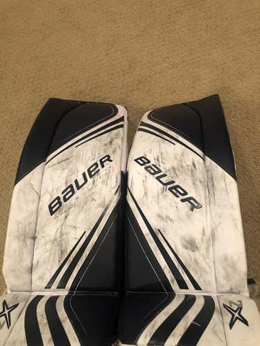 Blue Used Intermediate 30" Bauer Vapor 2X Goalie Leg Pads