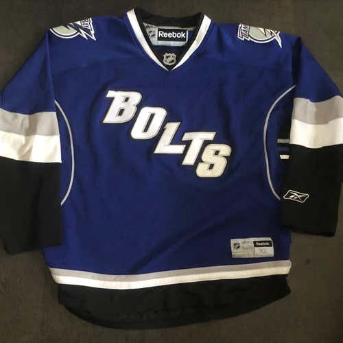 Reebok Premier Tampa Bay Lightning Alternate Blue Jersey XL **SEE PHOTOS**
