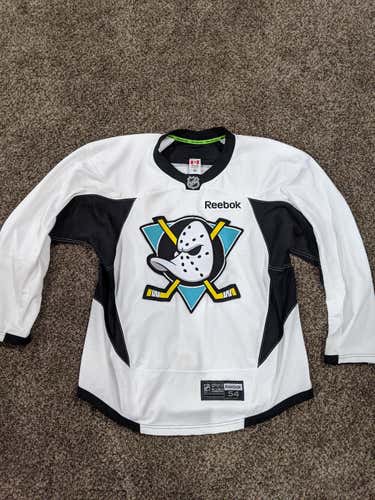 Custom Mighty ducks Reebok Edge 3.0 54 Pro Stock Hockey Practice Jersey