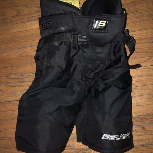 Black Junior Large Bauer Supreme 1S  Hockey Pants