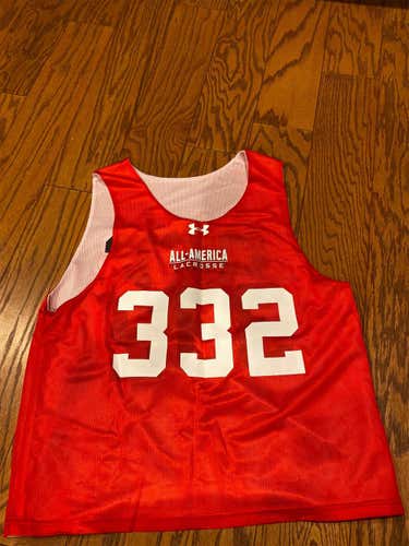Red And White 2020 Under Armour All American Tryout Pinnie (#332)