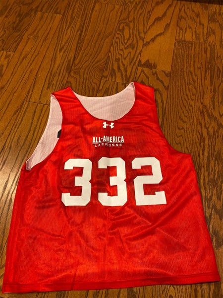 Red And White 2020 Under Armour All American Tryout Pinnie (#332)