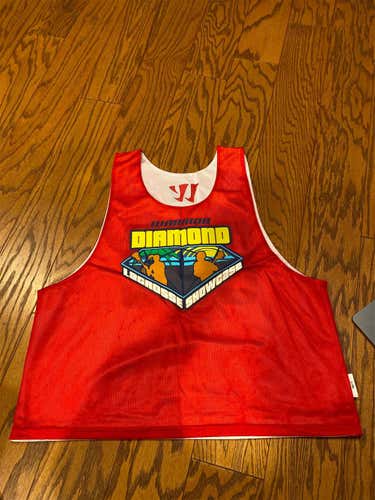 Red And White Warrior Diamond Showcase Pinnie (#303)