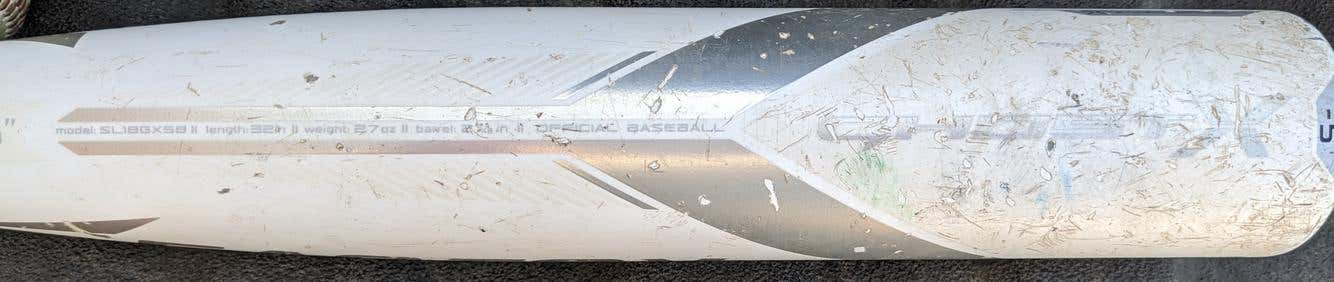 USSSA Certified 2018 Easton Composite Ghost X Bat (-5) 27 oz 32" - White Out