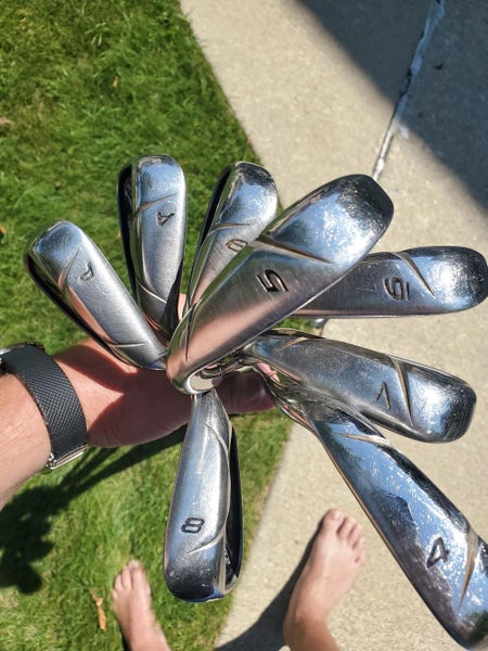 Used Men's TaylorMade Right Handed Burner 2.0 Iron Set Stiff Flex Steel Shaft 4-AW