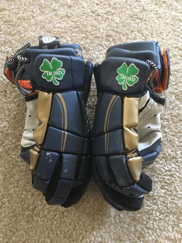 Notre Dame Fighting Irish Used Maverik Wonderboy 13" Lacrosse Gloves
